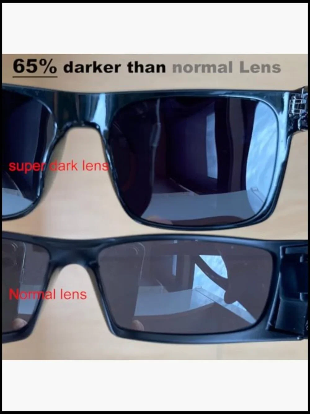 Super Dark Polarized Oversized Sunglasses Men XL Big Head Fit Wide Shades